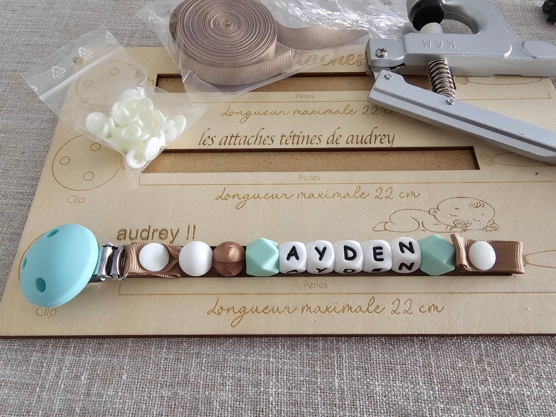 Attache Tétine personnalisé en silicone