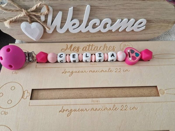 Attache Tétine personnalisé en silicone