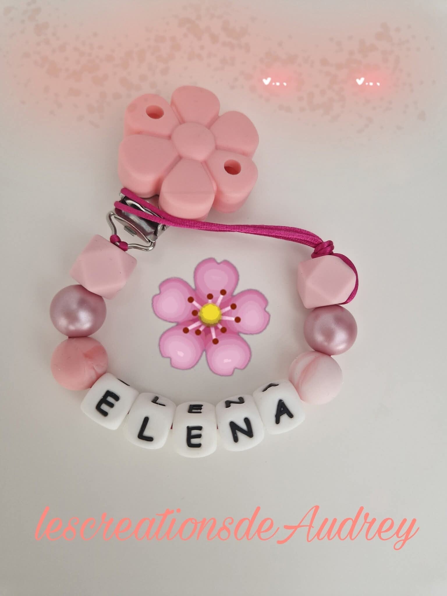 Attache Tétine personnalisé en silicone