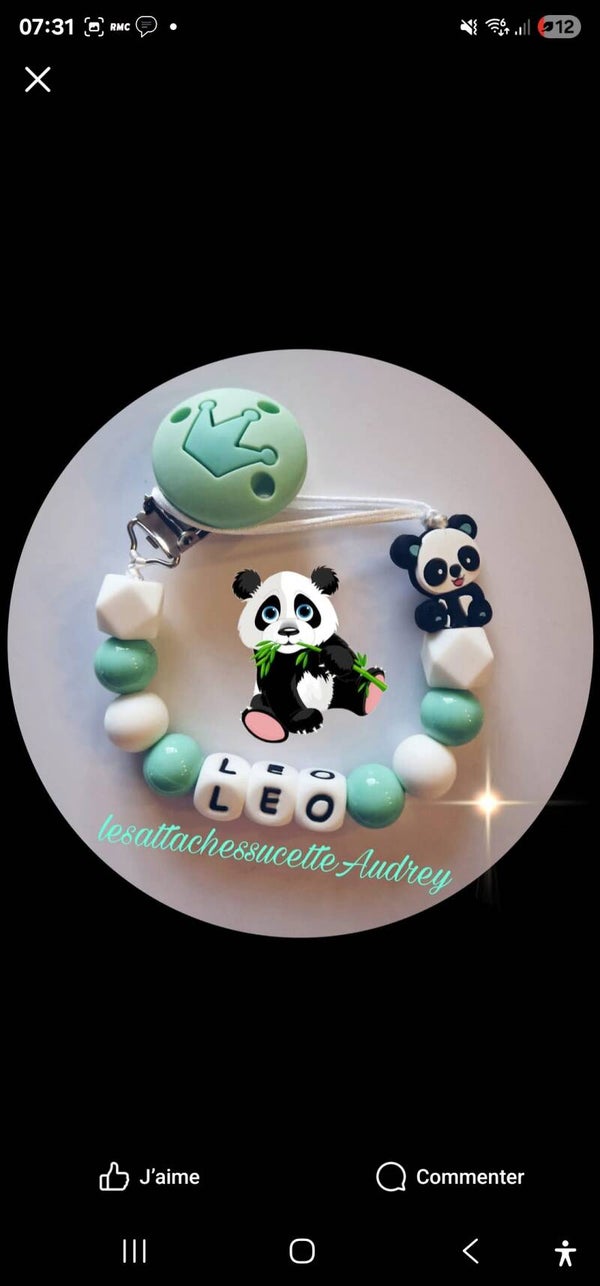 Attache Tétine personnalisé en silicone