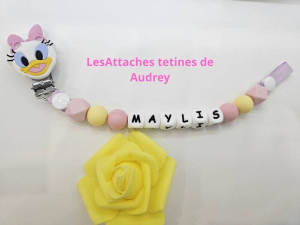 Attache Tétine personnalisé en silicone DAYSIE
