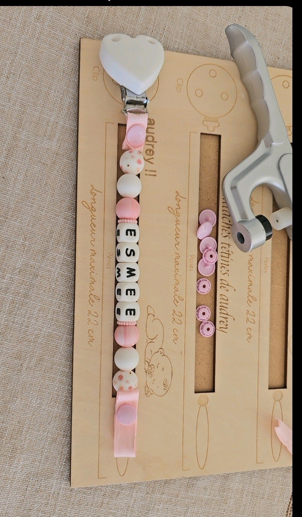 Attache Tétine personnalisé en silicone