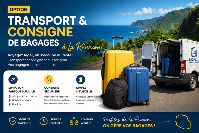 Contact pour votre consigne et livraison de bagages à La Réunion