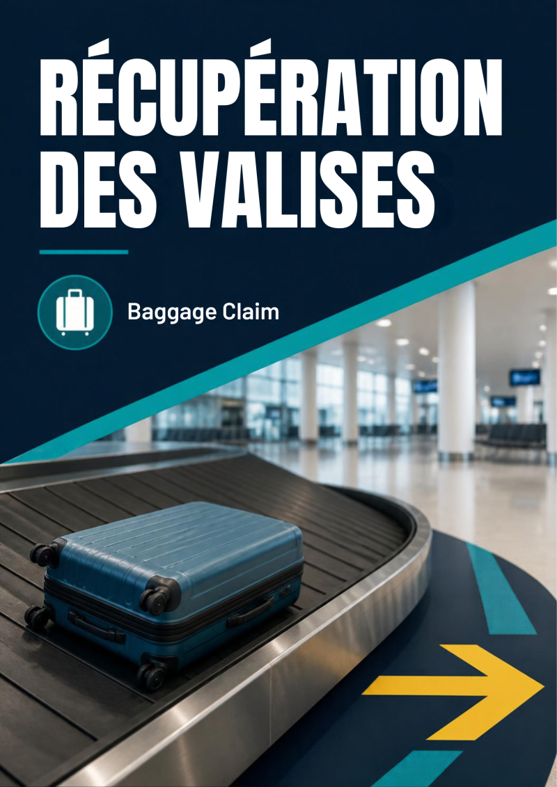 Récupération de bagages à l’aéroport Roland-Garros à La Réunion