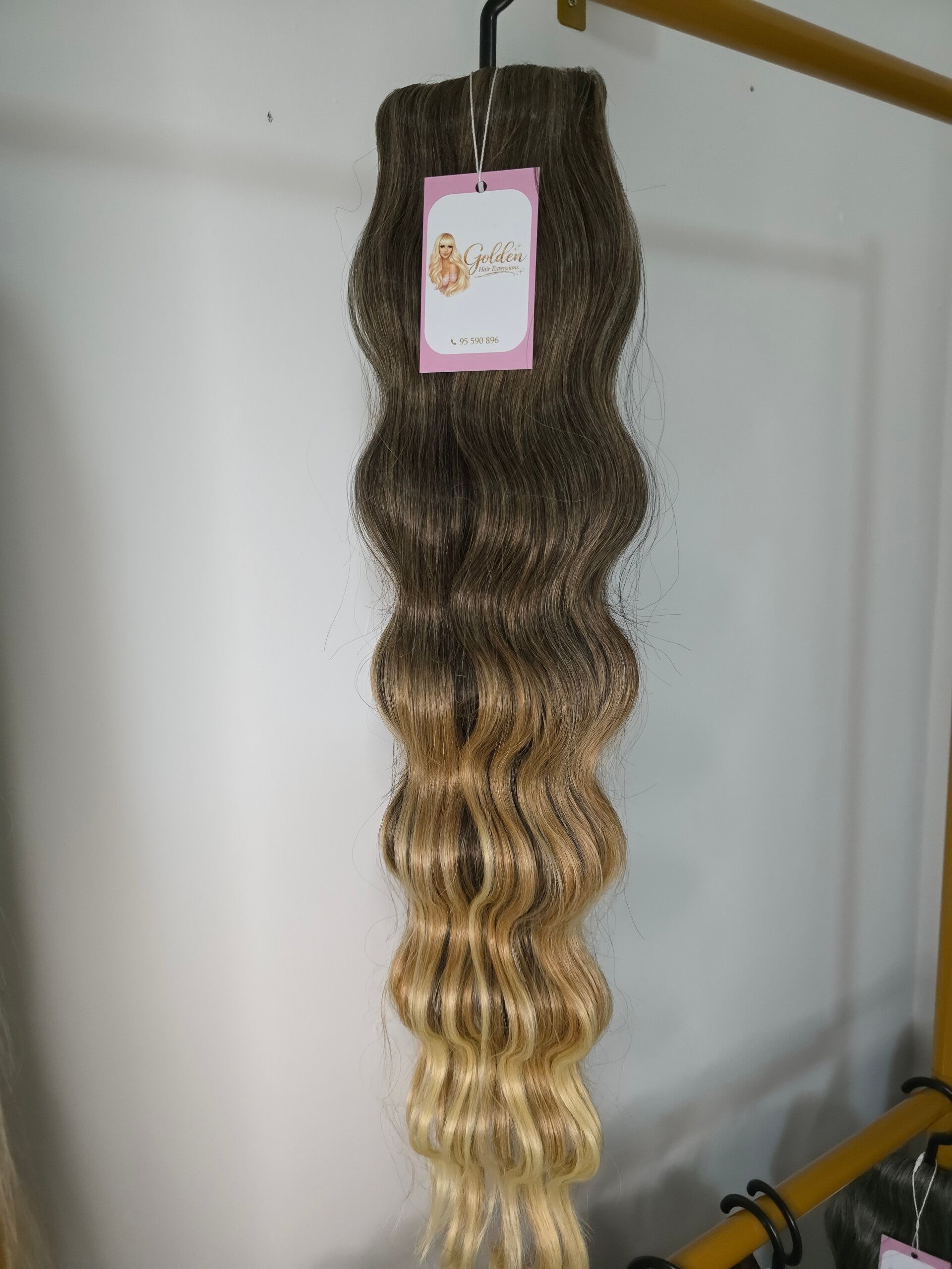 Body Wave Ponytail,#G-T2/27/613,72cm – Extra Long Κυματιστή Αλογοουρά με Φυσικό Όγκο