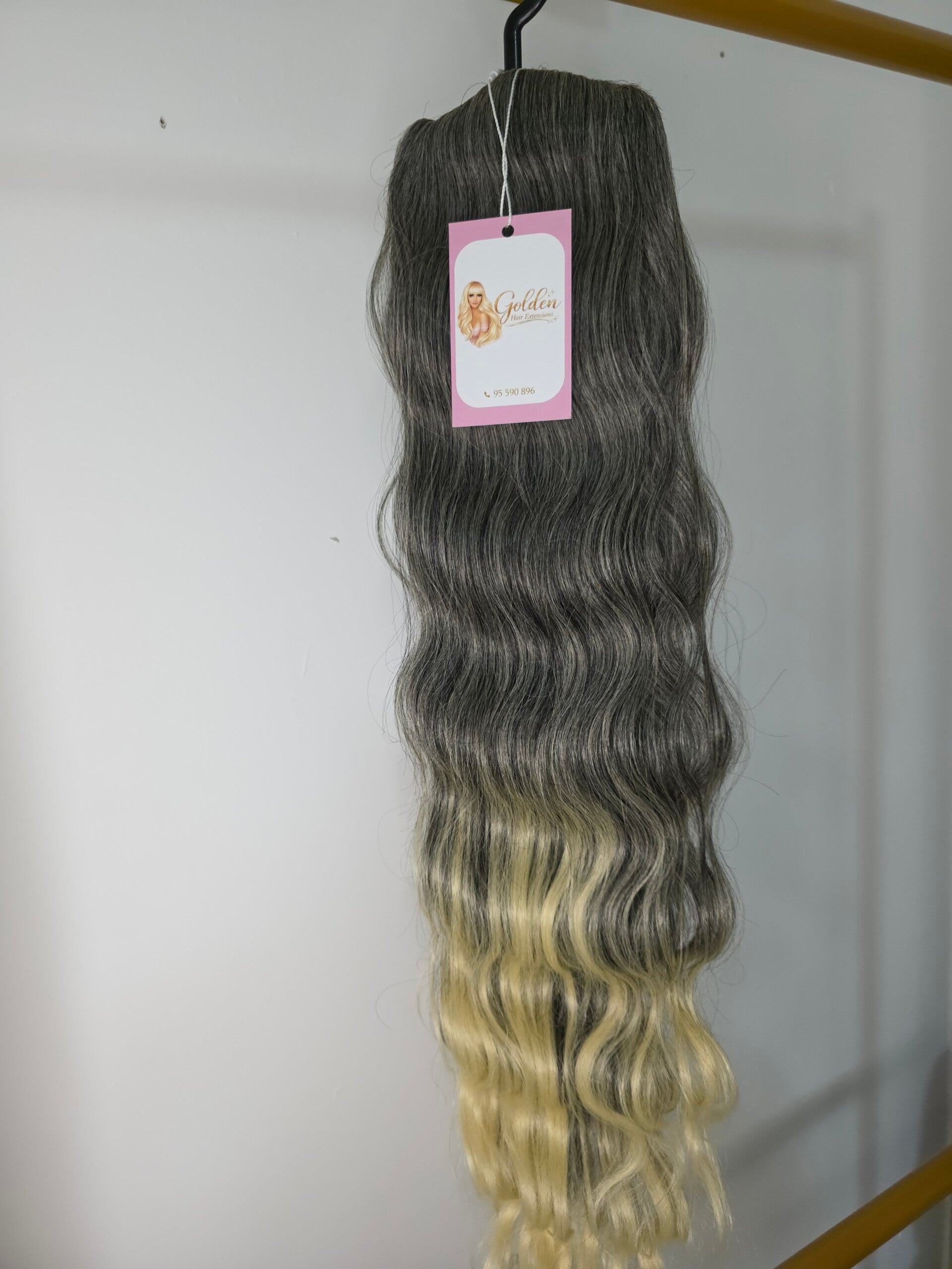 Body Wave Ponytail,#G-T1B/613,72cm – Extra Long Κυματιστή Αλογοουρά με Φυσικό Όγκο