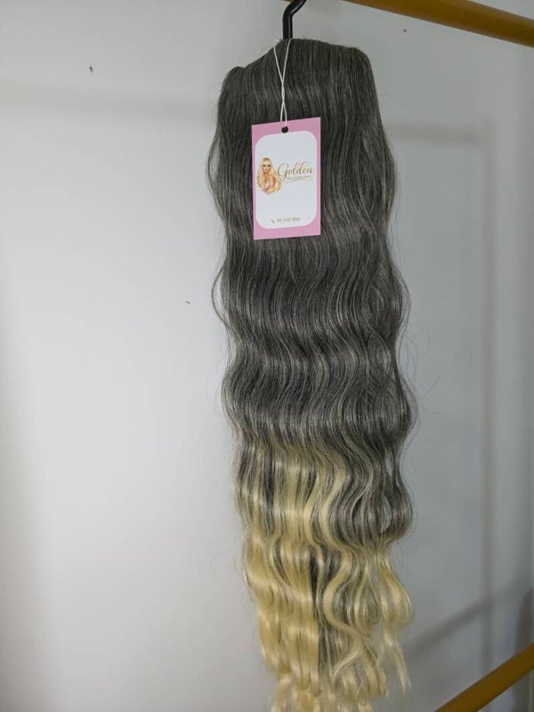 Body Wave Ponytail,#G-T1B/613,72cm – Extra Long Κυματιστή Αλογοουρά με Φυσικό Όγκο