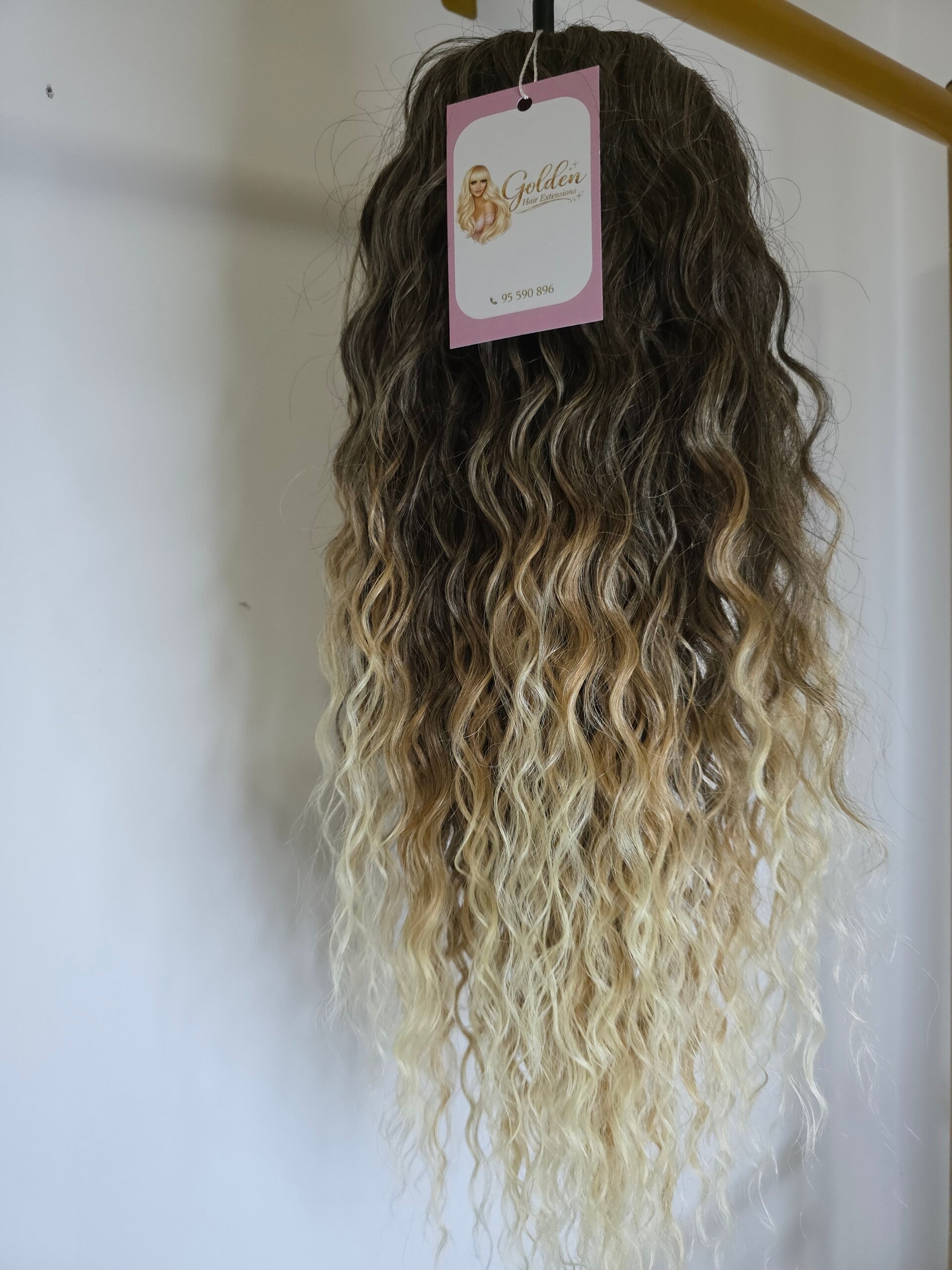 Water Wave Ponytail Extension,#G-T2/27/613 , 50 cm – Κυματιστή Αλογοουρά με Όγκο