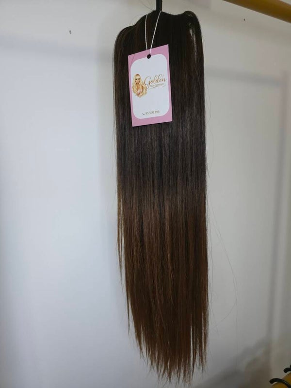Ίσιο Ponytail Extension,#G-T1B/30,50 cm – Αλογοουρά με Φυσική Όψη