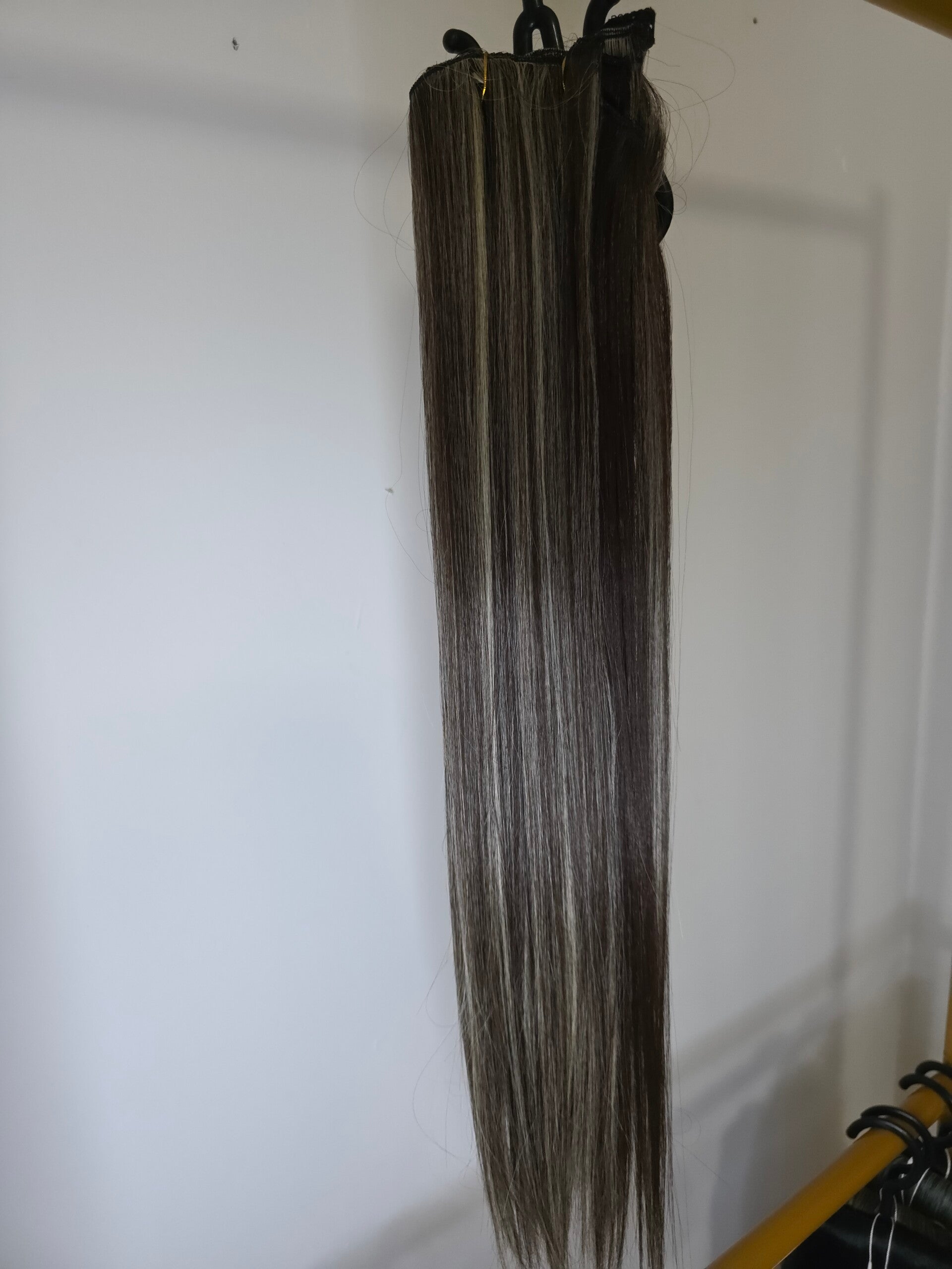Clip-in hair,7pcs,60cm,# Brown highlighter #60
