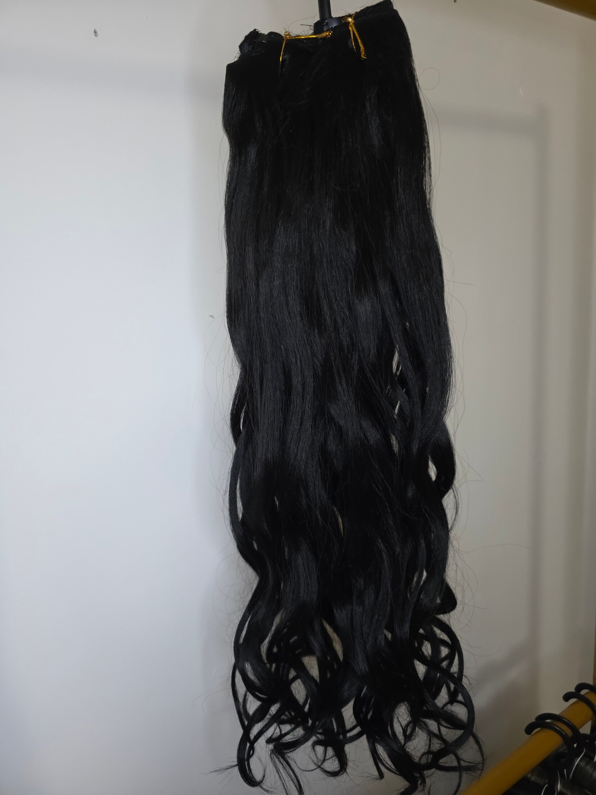 Clip-in hair,7pcs,60cm,#Black 🖤 Loose Curl
