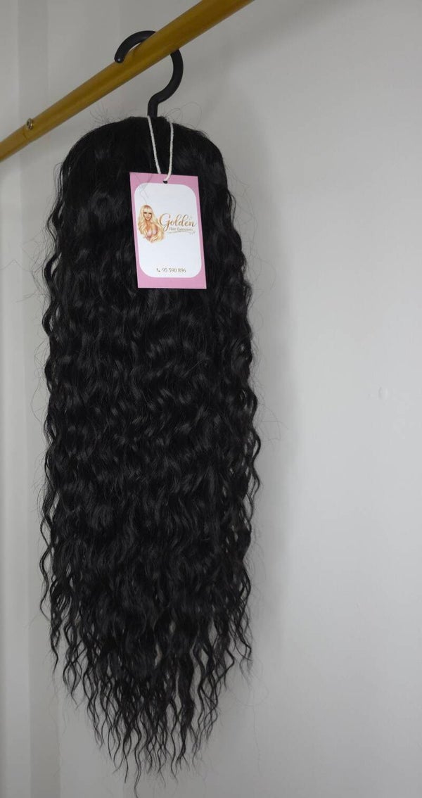 Water Wave Ponytail Extension,#BLACK, 50 cm – Κυματιστή Αλογοουρά με Όγκο