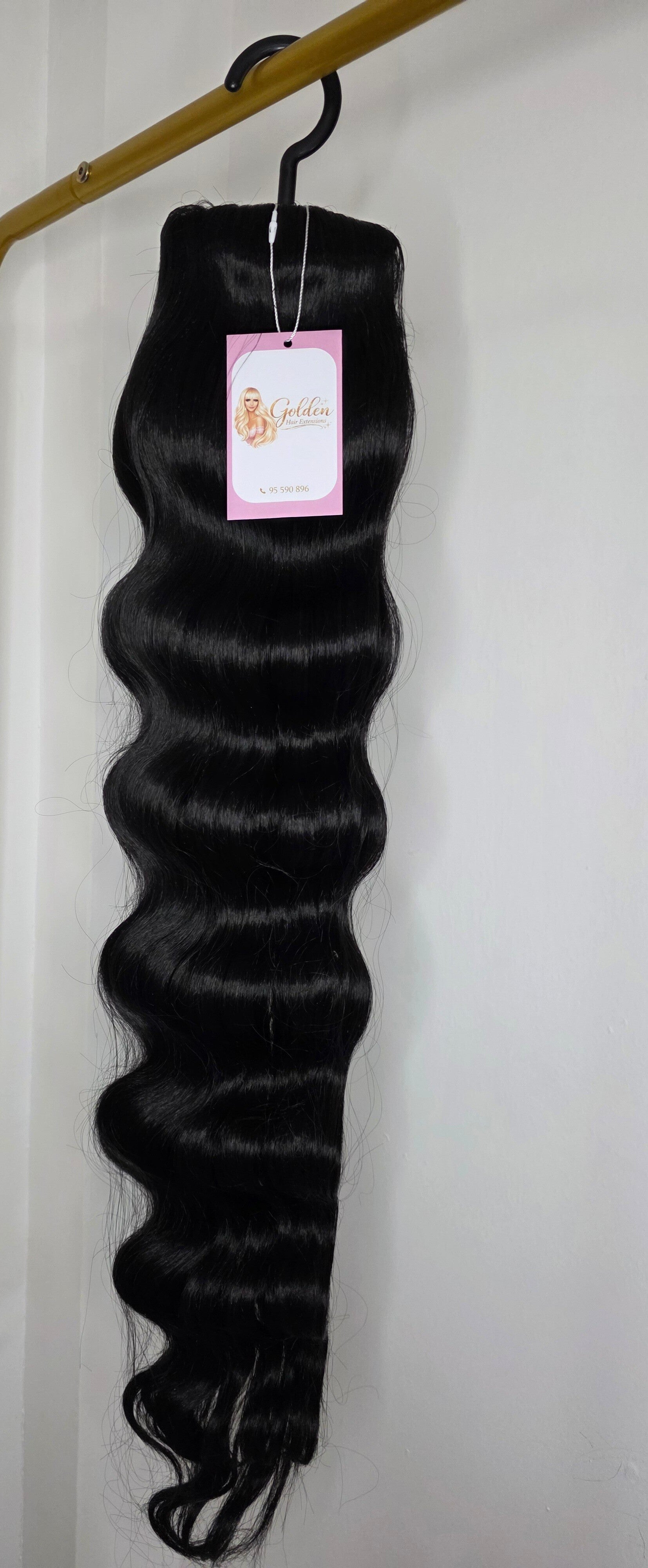 Body Wave Ponytail,#Black,72cm – Extra Long Κυματιστή Αλογοουρά με Φυσικό Όγκο