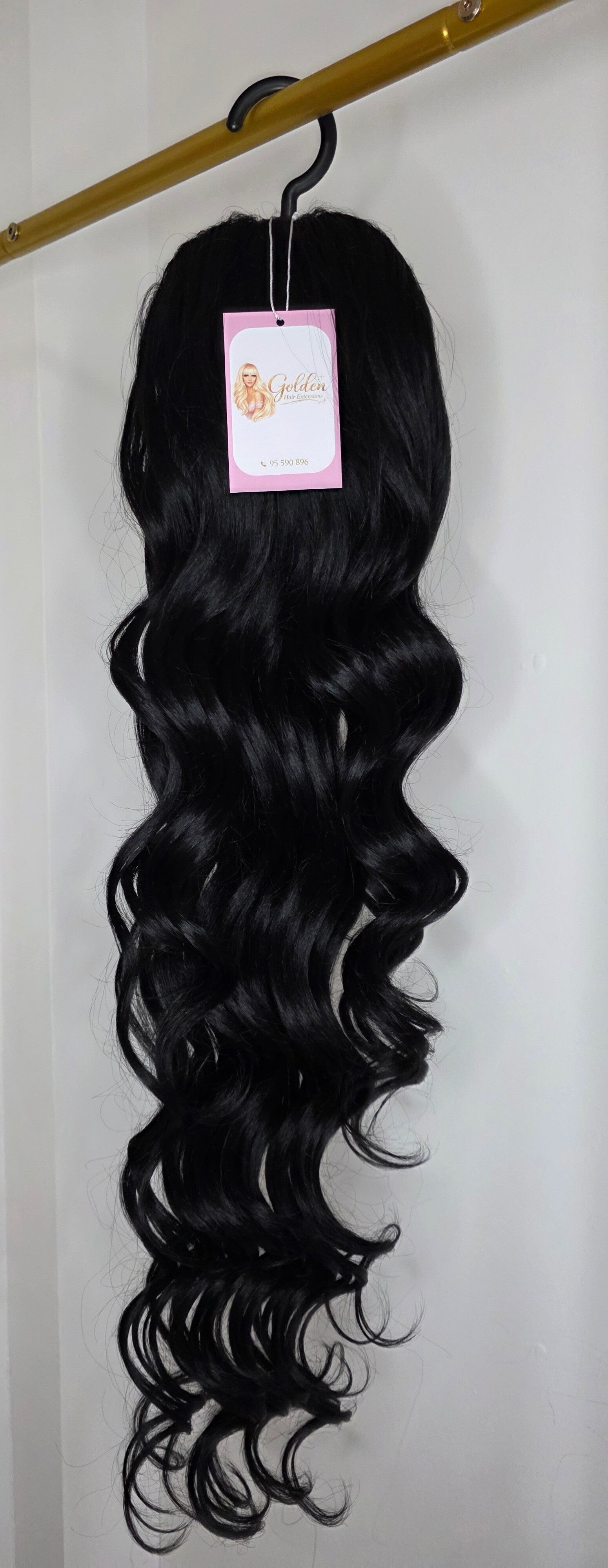 Loose Curl Ponytail,#Black, 72cm_Εντυπωσιακή Μακριά Αλογοουρά με Φυσικές Μπούκλες