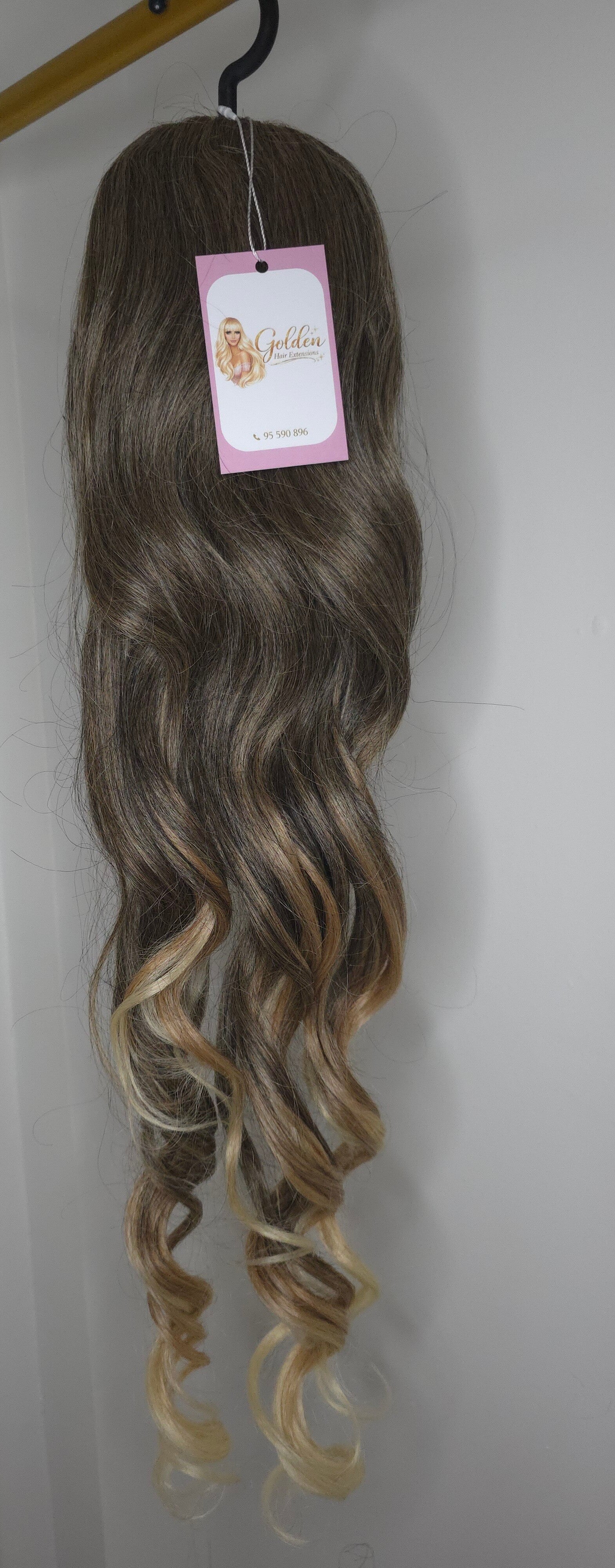 Loose Curl Ponytail,#k2/27/613, 72cm_Εντυπωσιακή Μακριά Αλογοουρά με Φυσικές Μπούκλες