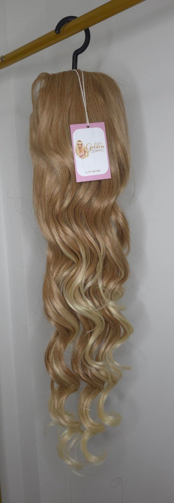 Loose Curl Ponytail,#Kt27/613, 72cm_Εντυπωσιακή Μακριά Αλογοουρά με Φυσικές Μπούκλες