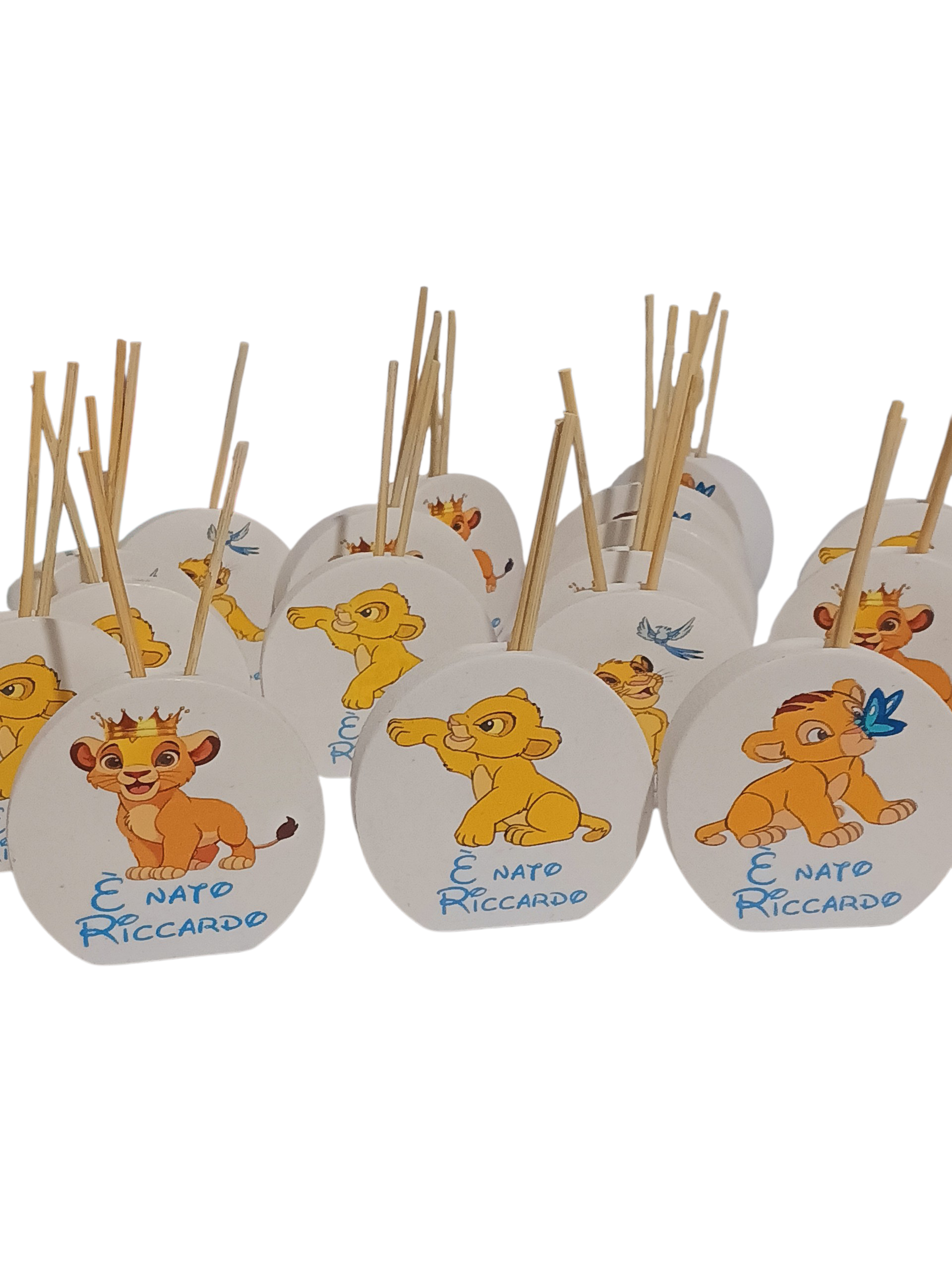 Bomboniera nascita bimbo profumatore Simba re leone scatola confetti compleanno battesimo
