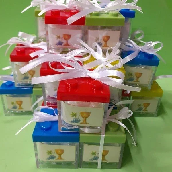 Bomboniera scatola porta confetti lego comunione cresima battesimo segnaposto