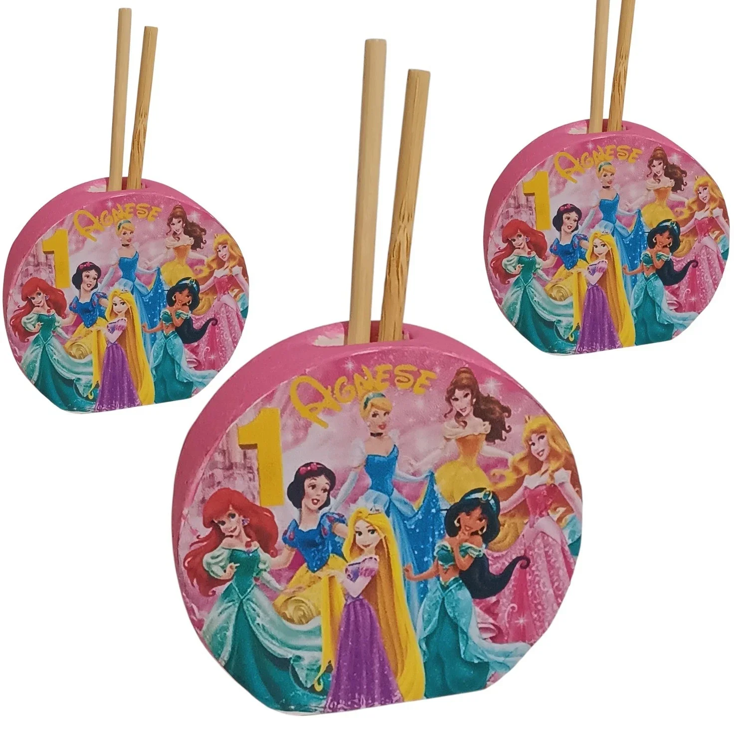 Bomboniera primo compleanno bimba Principesse disney profumatore diffusore essenze segnaposto Ariel sirenetta Belle Raperonzolo Biancaneve Cenerentola jasmine elsa frozen  aurora