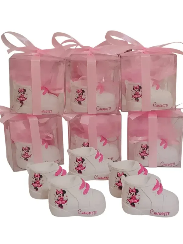 Bomboniera battesimo nascita Minnie scarpina scarpetta compleanno scatola segnaposto