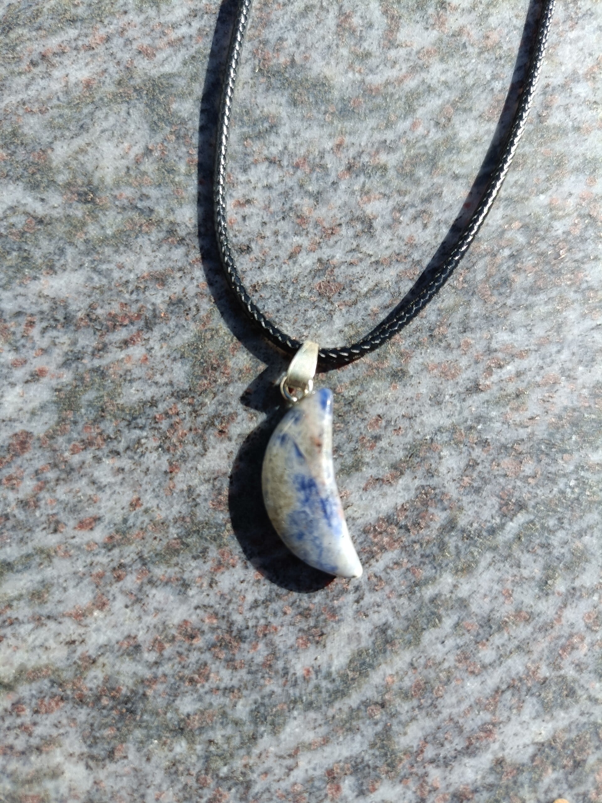 Necklace with Moon gemstone - Sodalite