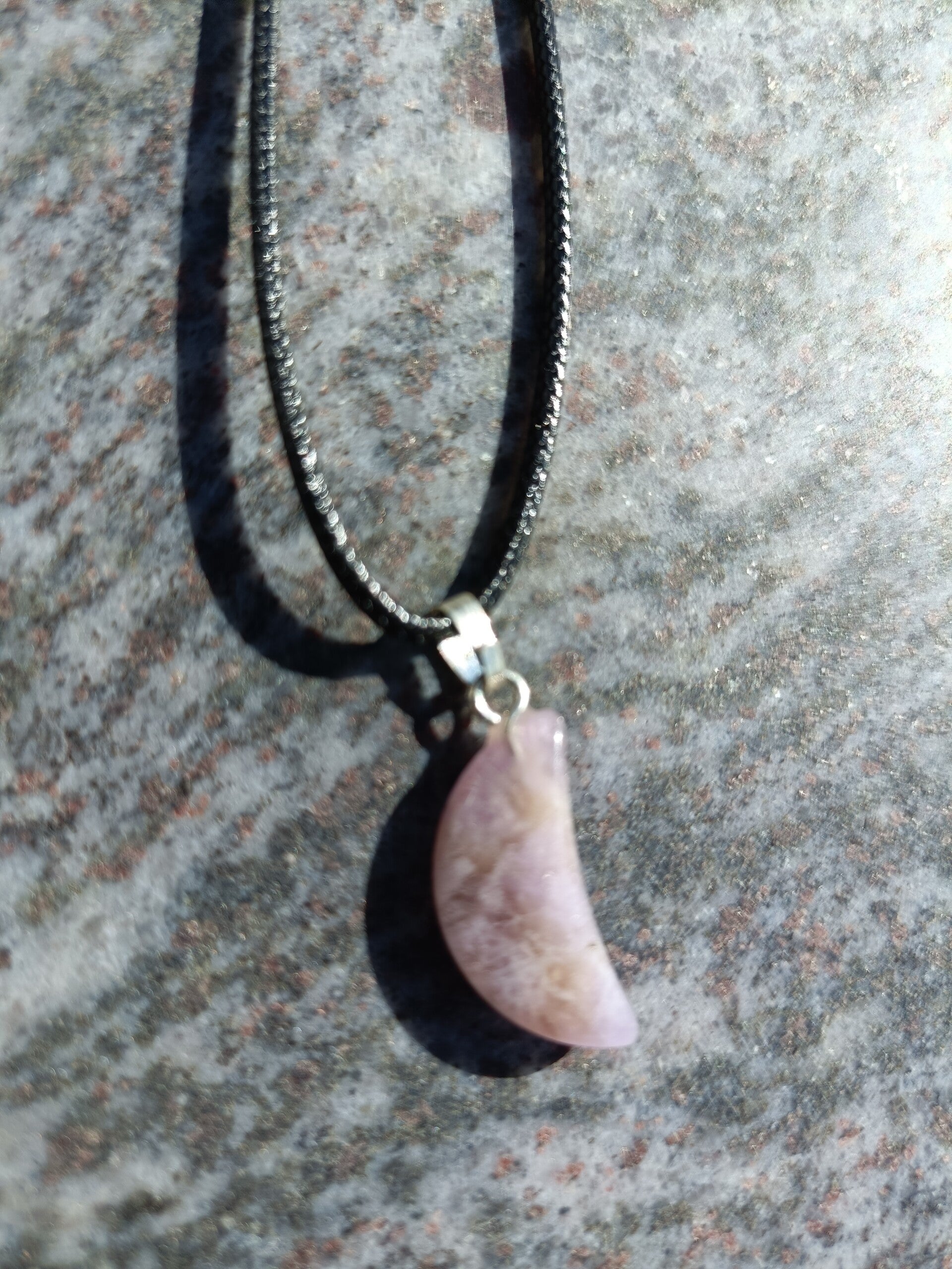 Necklace with Moon gemstone - Amethyst