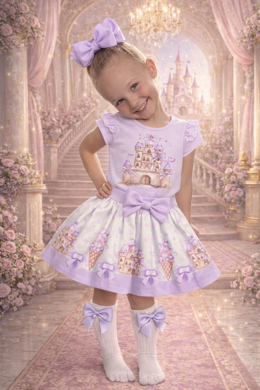 Lilac Castle Skirt Set