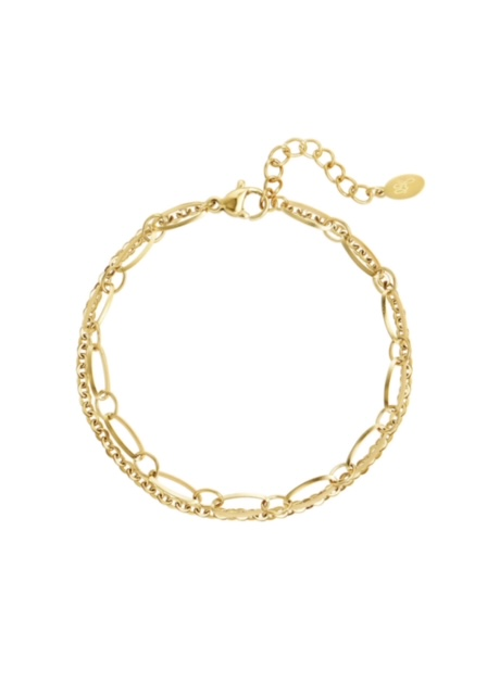 Schakelarmband dubbel, merk: Yehwang