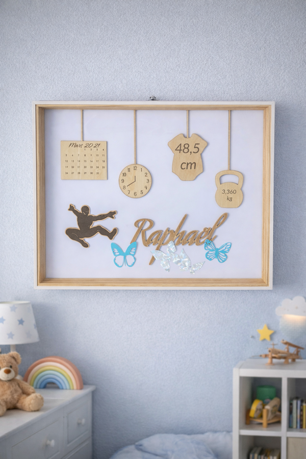 Tableau Naissance à Personnaliser 30X40CM