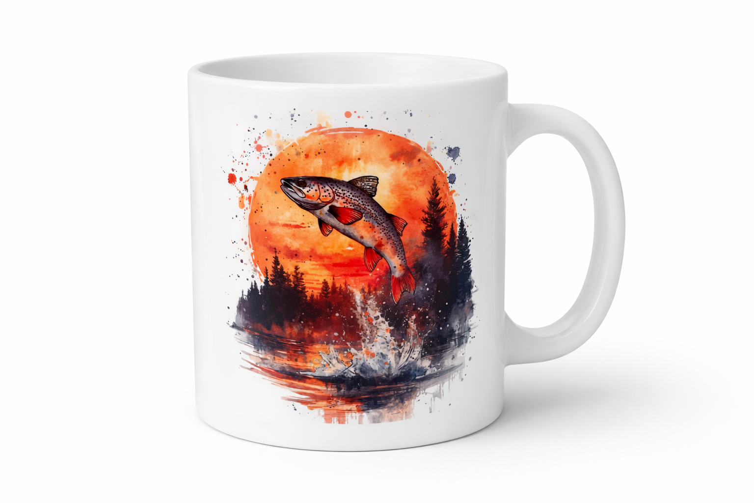 Tasse Pêche " Saut au Soleil "