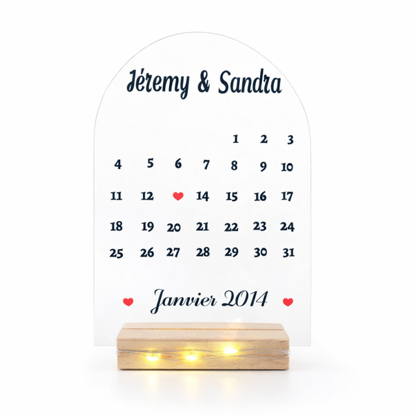 Calendrier à Personnaliser - Décoration LED