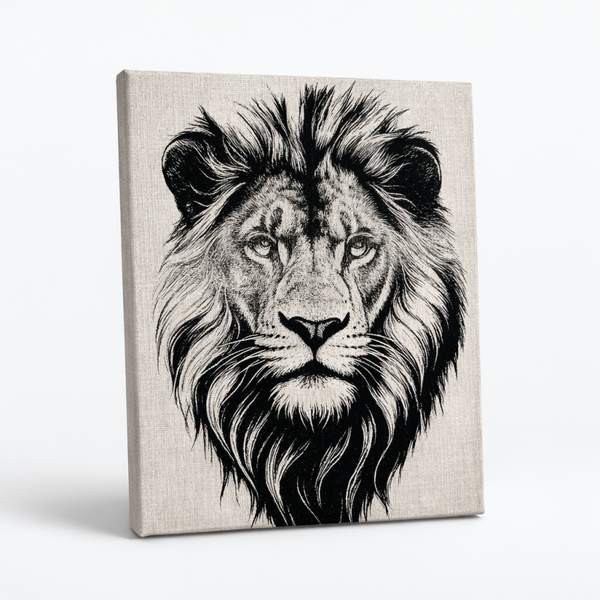 Toile décorative - Lion Majestueux 15X20 CM