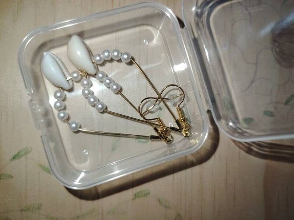 Bijoux- boucles d'oreilles - perle - caurie