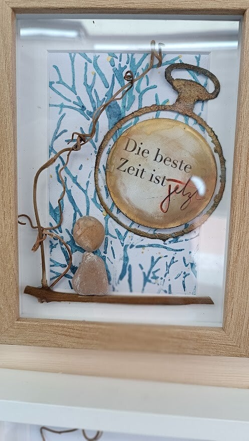 Steinbild "Die Beste Zeit ist JETZT"