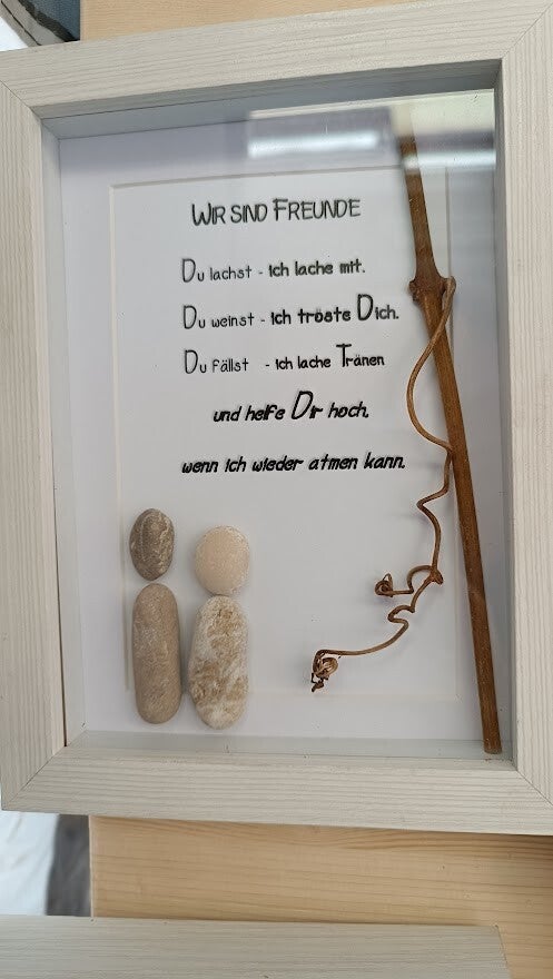 Steinbild Freundschaft