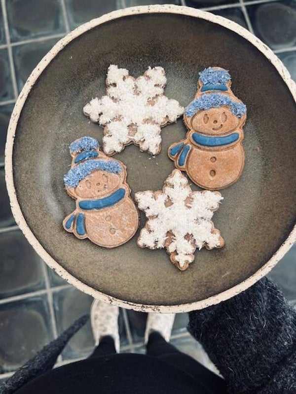 winter koekjes sneeuwpop