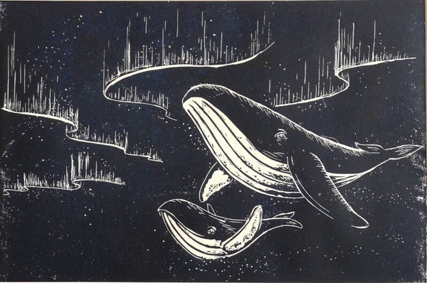 Sentier boréal - Linogravure