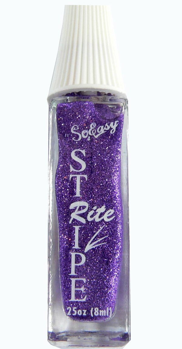 2007 Nail Art Stripe Glitter Lila