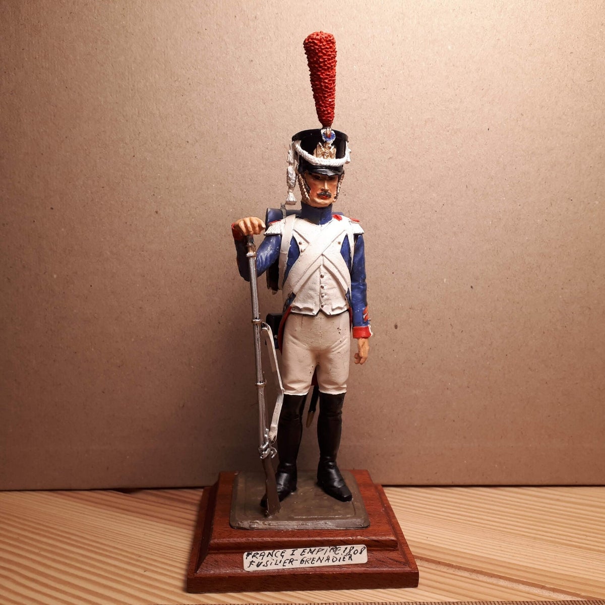Figurine en plomb , Fusilier grenadier Français , 1812 , 12 cm - Collection Figurine en plomb , Fusilier grenadier Français , 1812 , 12 cm - Collection