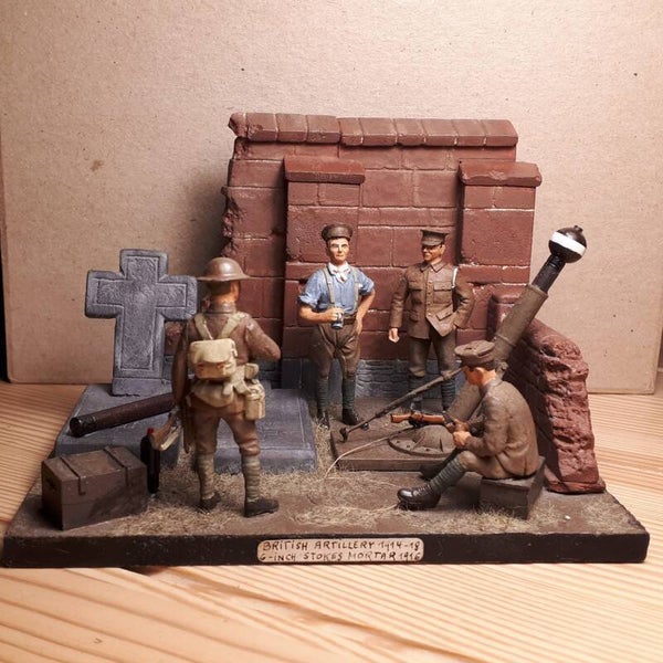 Diorama 54mm WW1 Stokes mortar