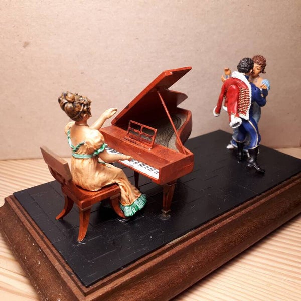 Diorama 54mm Music for the officers 1812
