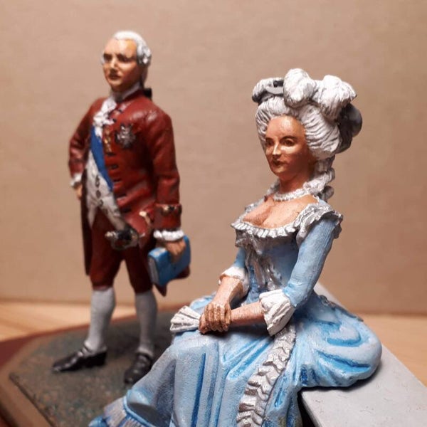 Diorama 54mm Louis XVI & Marie Antoinette