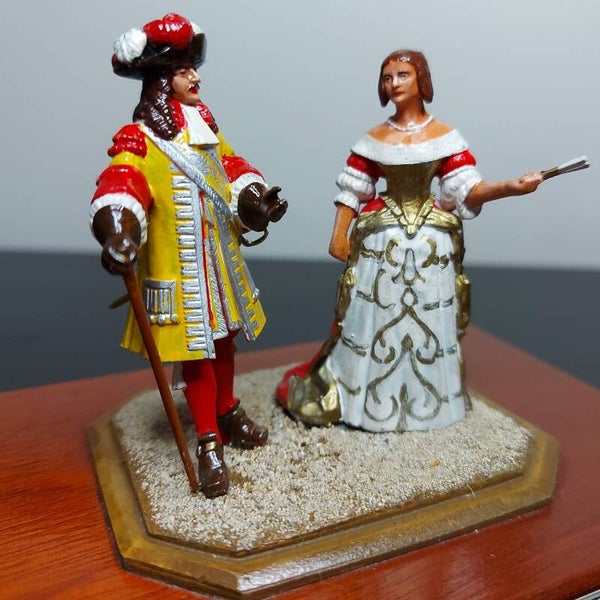 Diorama 54mm Louis XIV & Marie Thérèse d'Espagne 1643
