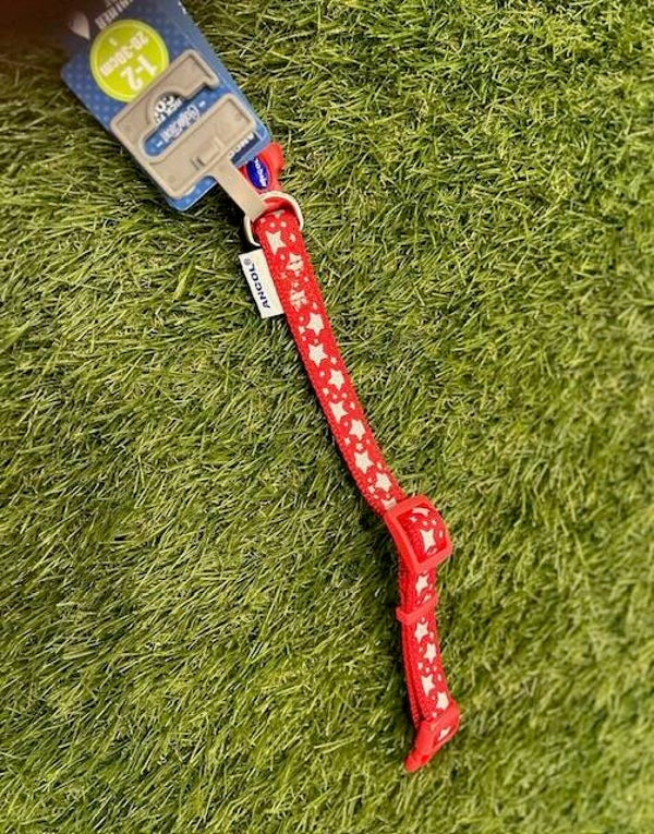 Ancol Dog Collar Red Stars S