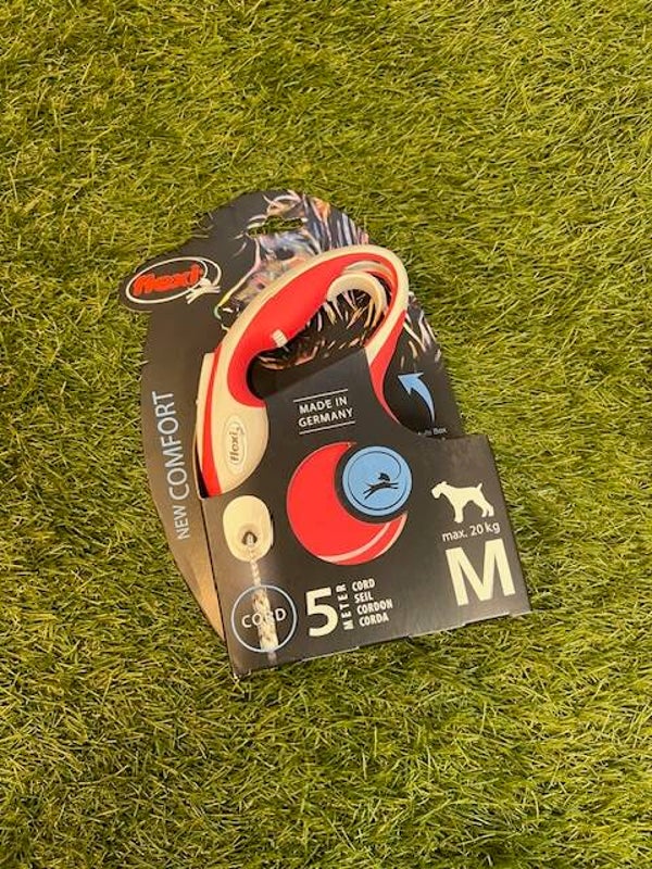 Flexi cord lead Red M
