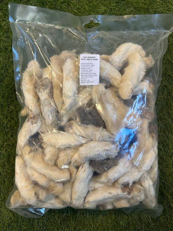 Hairy Rabbit feet 1kg