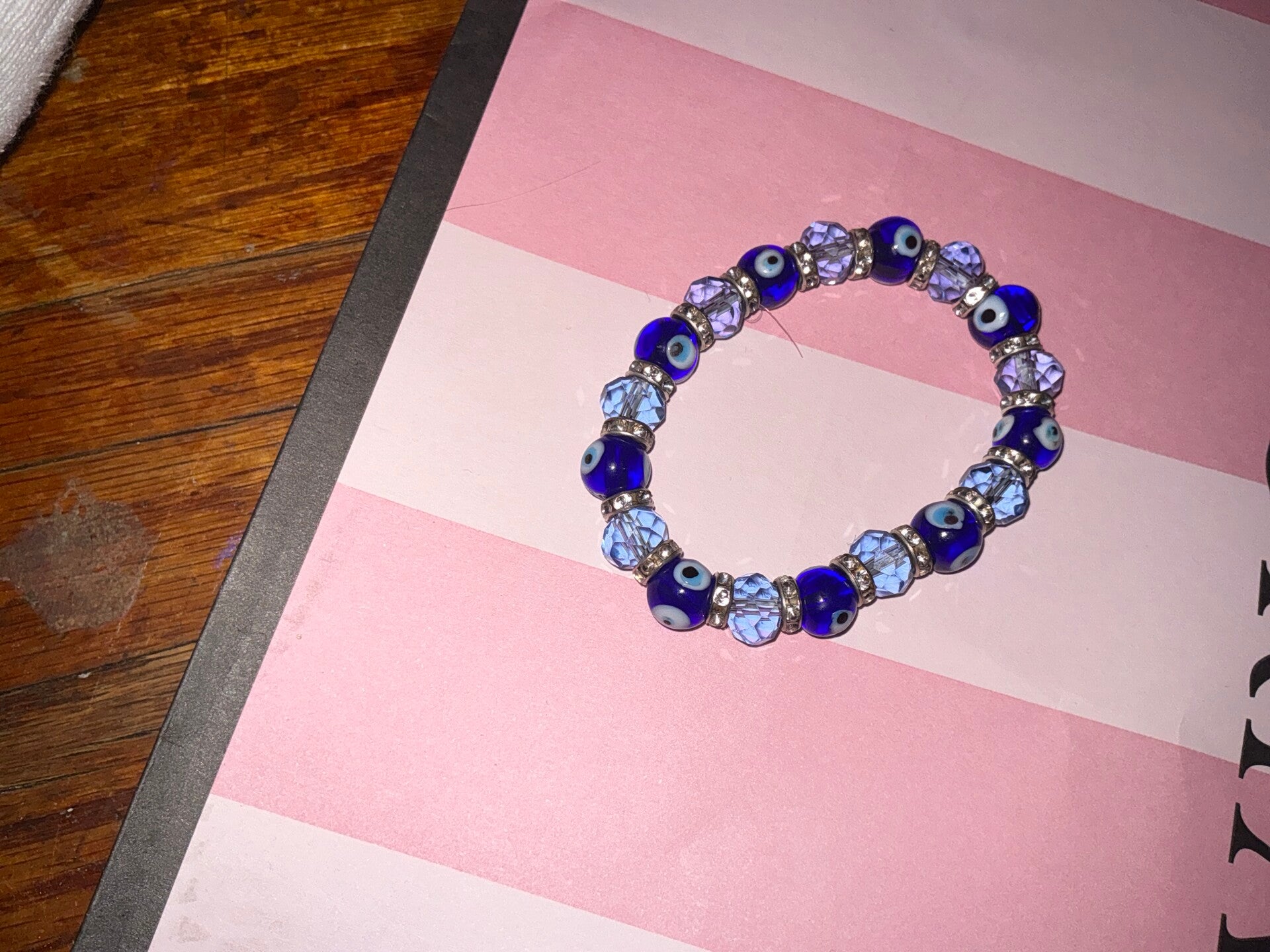 Blue evil eye bracelet