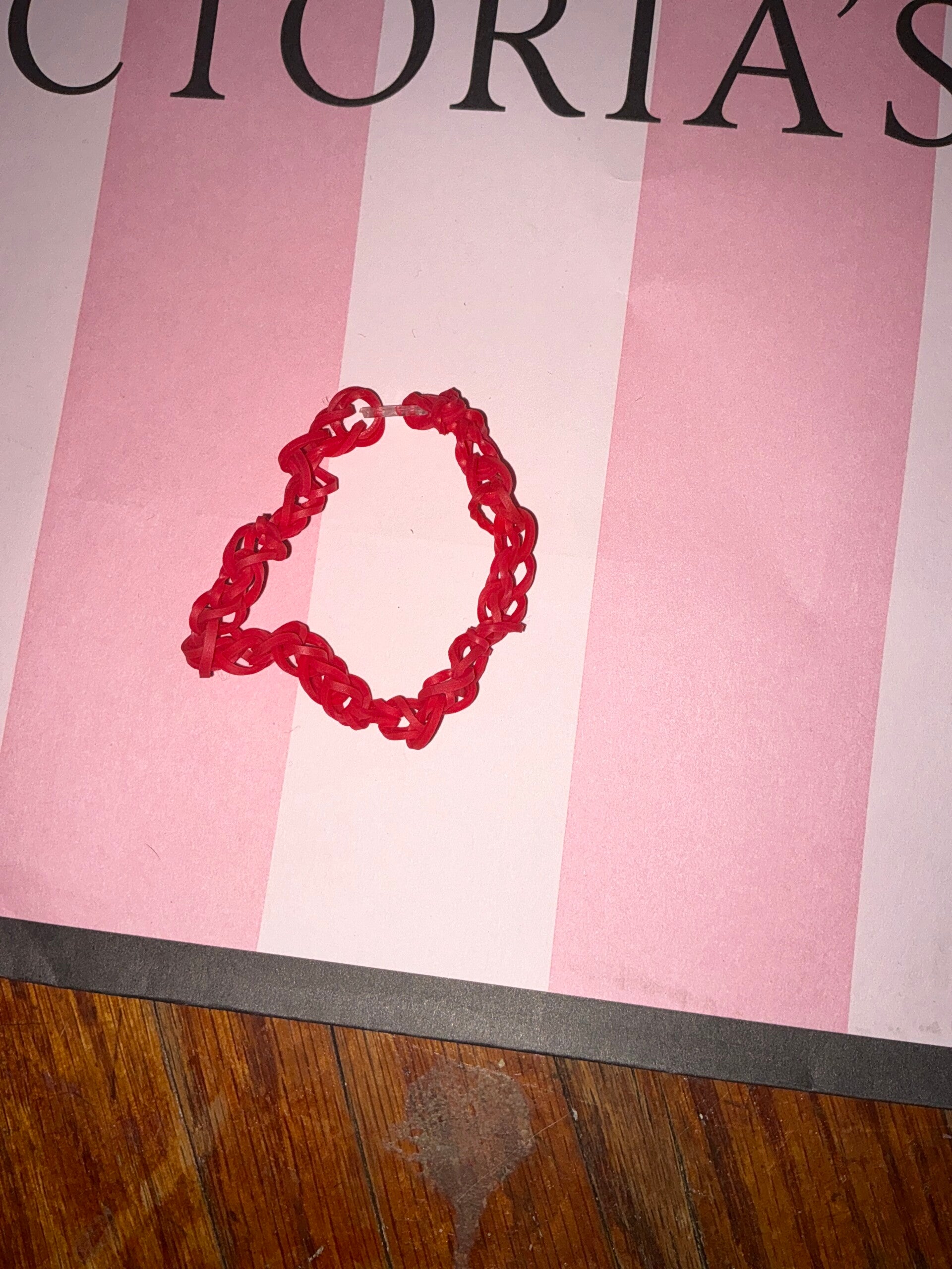 Red rubber band bracelet