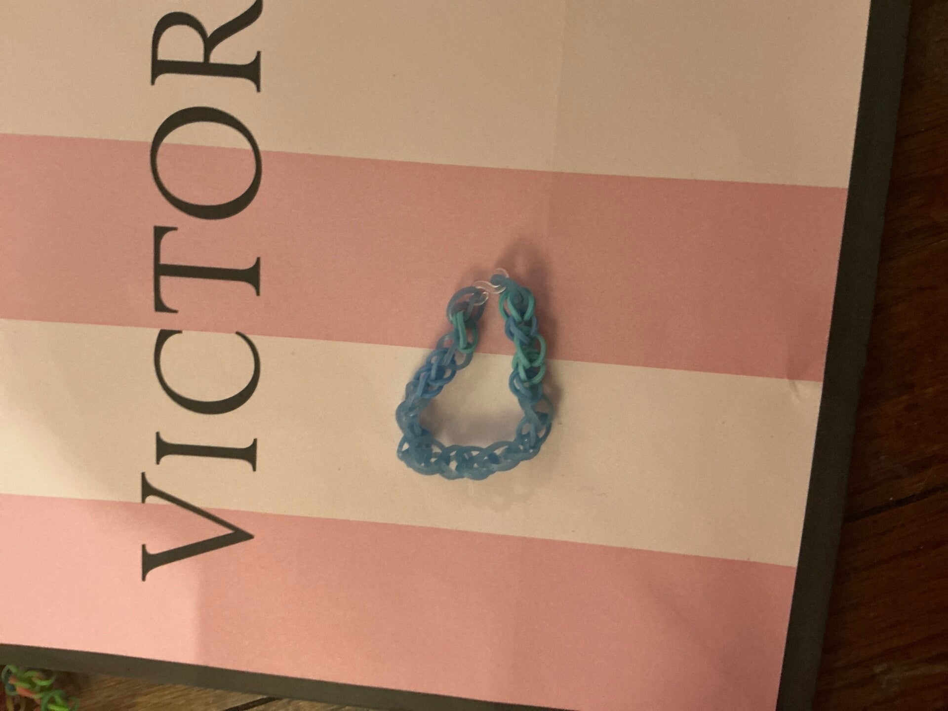 Blue rubber band bracelet