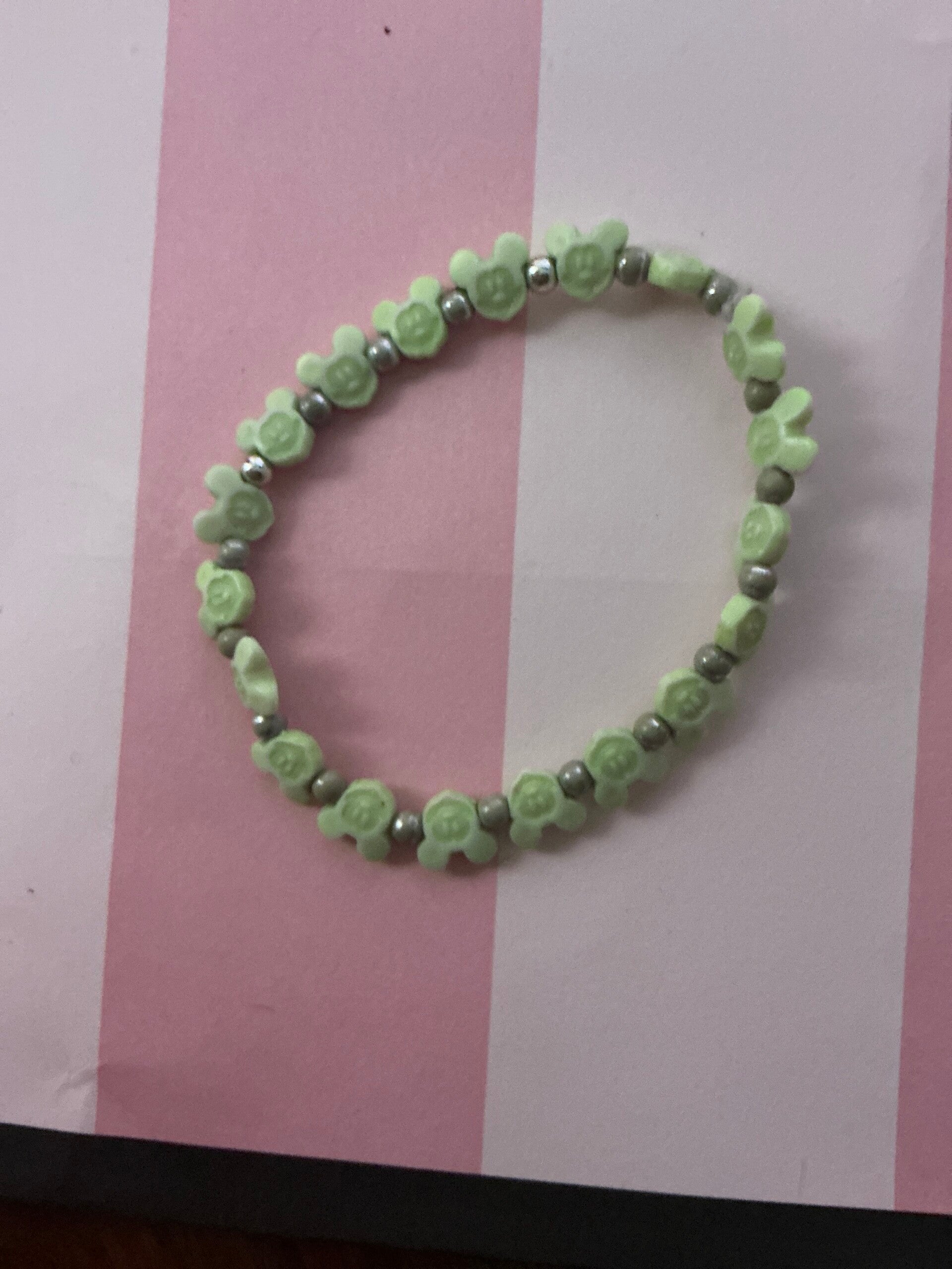 Green Mickey Mouse bracelet